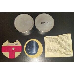 Antique WW2 German GAS MASK Clear Lenses in Tin Box. Dec. 1939 10pk